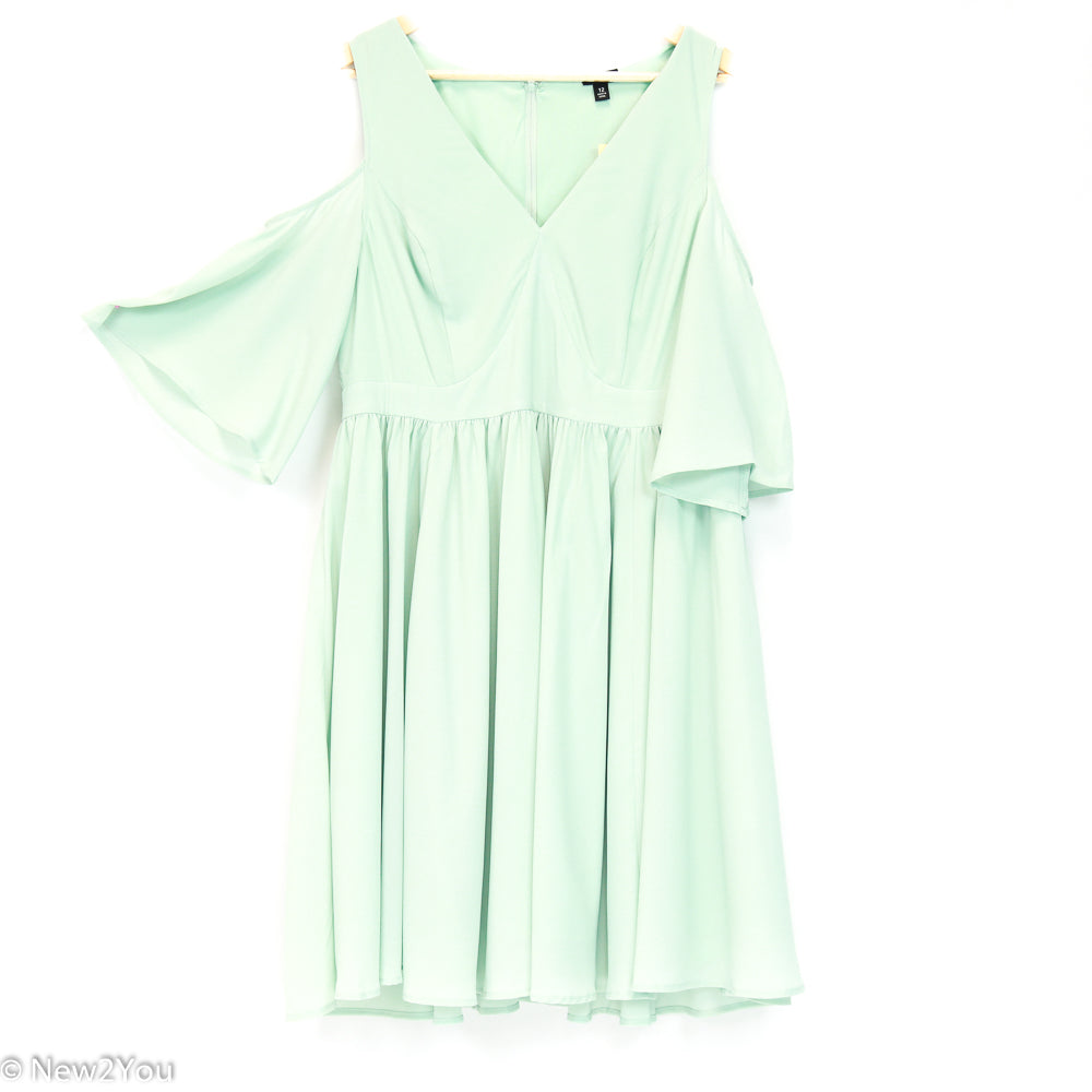 torrid pastel dress Pastel Blue Draped Dress (Torrid)