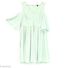 Pastel Blue Draped Dress (Torrid) - New2Youlx