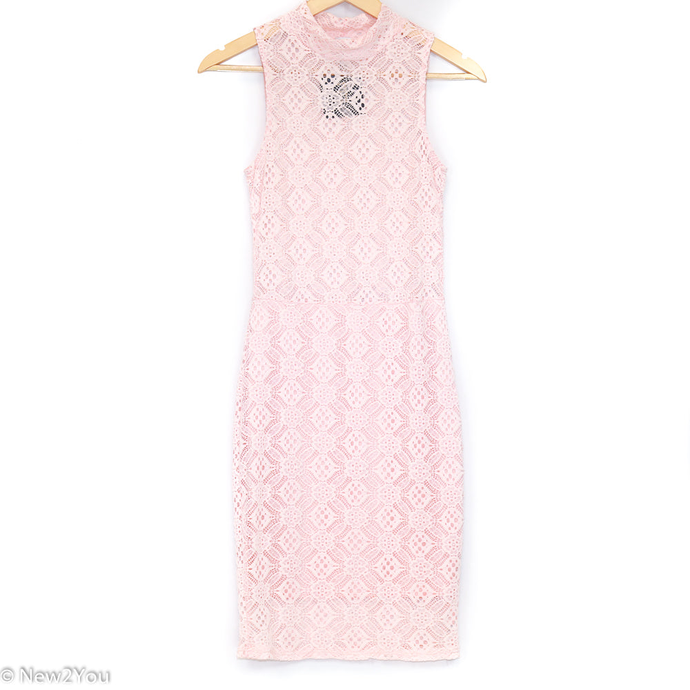 Pastel Pink Lace Halter Dress (Coco Avante) New2You LX Pastel Pink Lace Halter Dress (Coco Avante) New2You LX
