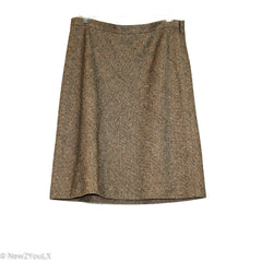 brown tweed skirt new2you lx