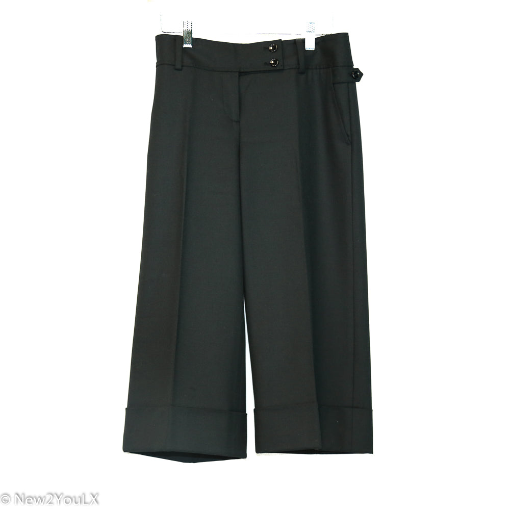 Black Lapeled Capri Slacks (Ann Taylor) new2you lx