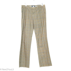 Brown Plaid Straight Leg Slacks (GAP) new2you lx