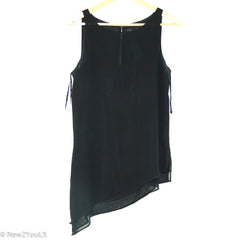 Black Sheer Sleeveless Blouse (White House) new2you lx
