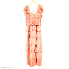 Peach Ruffled Layer Gown (Cachet)