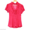 Xoxo Hot Pink Sheer V-cut Blouse New2YouLX New2You 
