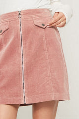 Mauve Color "Let's Keep it a Secret" Corduroy Skirt