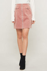 Mauve Color "Let's Keep it a Secret" Corduroy Skirt