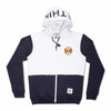 Ethik Navy & Blue zip-up Hooded Sweater New 2 You LX