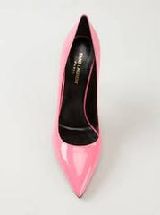 Vitello Vernice Soft Pale Pink Heels (YSL)