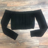 Off-shoulder Cortney Knit Crop-top