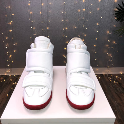 Hi-Top Double Strap Shoes Future White with Red Soles (Maison Margiela)