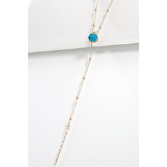 Druzy Charm Y Shaped Necklace (Orangeshine) - New2Youlx