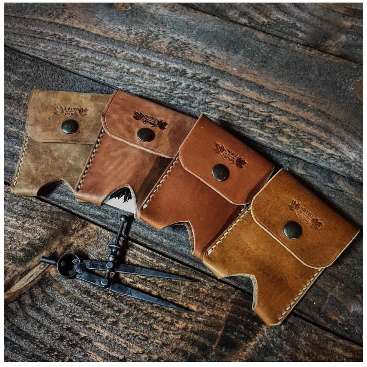(Bweiss) Leather Flap Snap Wallet - New2You Lx