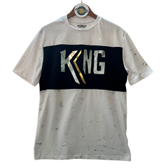 Brooklyn Laundry White w/ Silver Splatter 'King' Tee