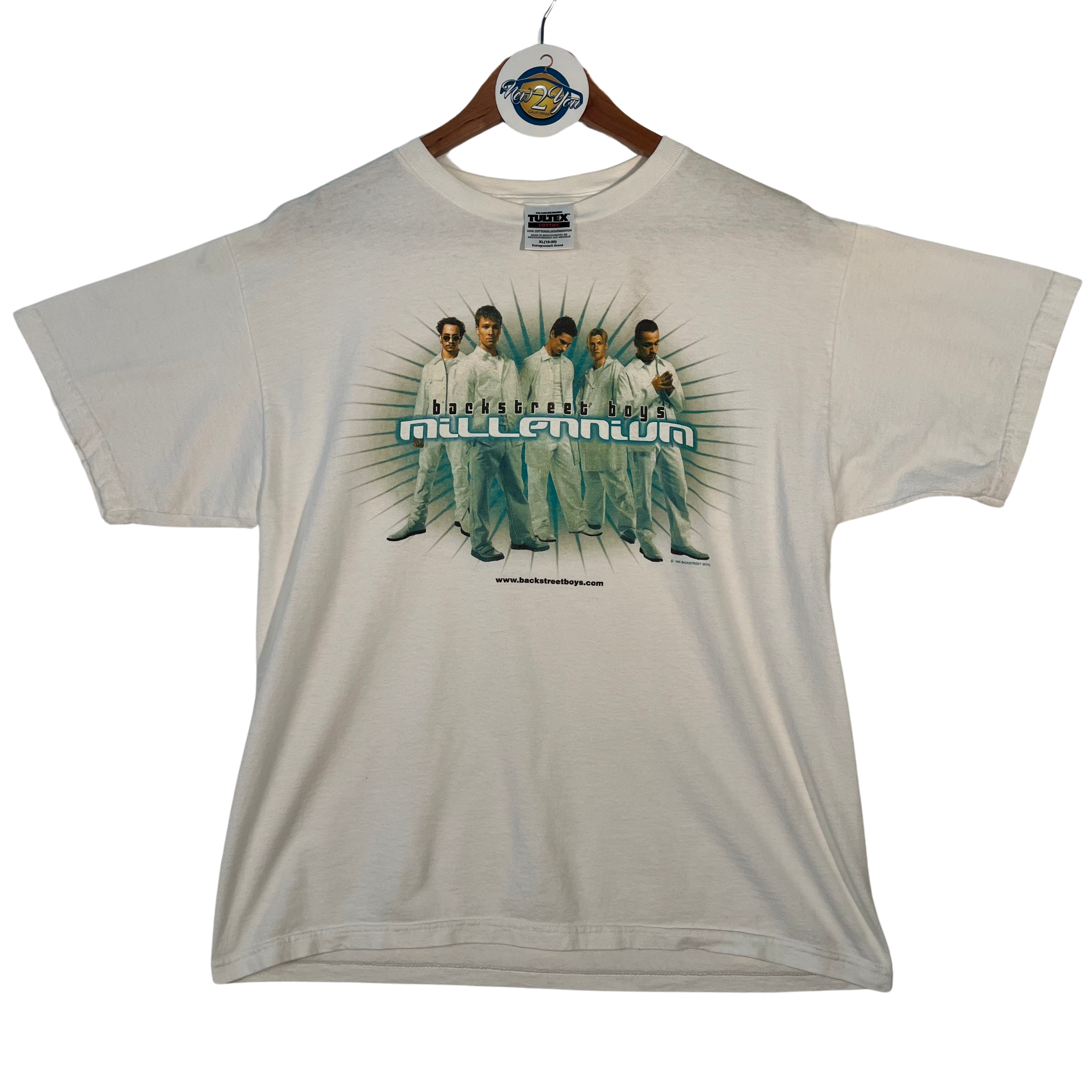 VTG 99' Backstreet Boys Millennium Album Cover Tee - White