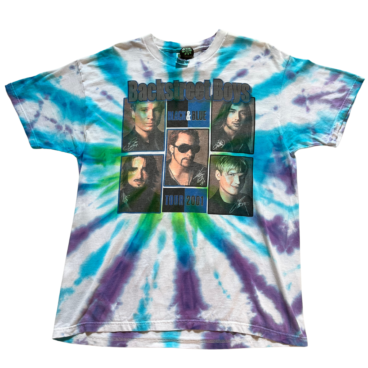 Backstreet Boys 01' Black & Blue Tour Tee Fruit of the Loom - Tie Backstreet Boys 01' Black & Blue Tour Tee Fruit of the Loom - Tie