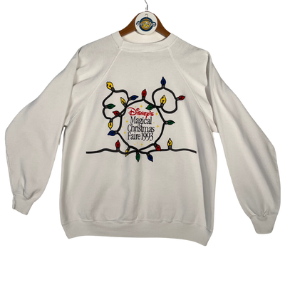 VTG '93 Dopey 'Magical Christmas Faire' Crewneck Sweater - White