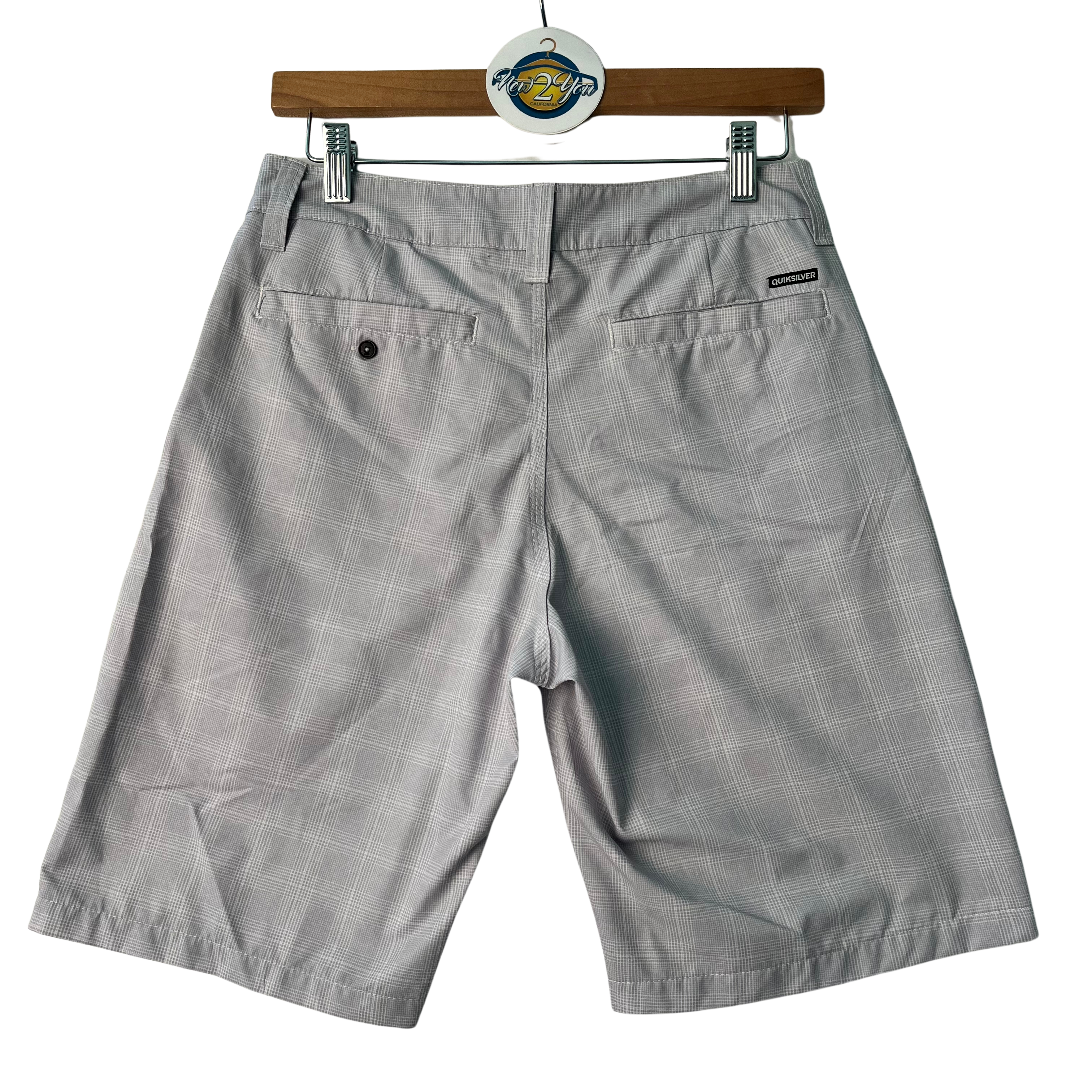 Grey & White Plaid Board Shorts (Quicksilver)
