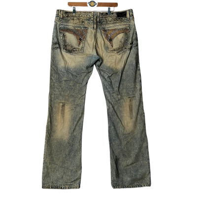 Robin's Jeans Long Flap Dirty Wash Jeans