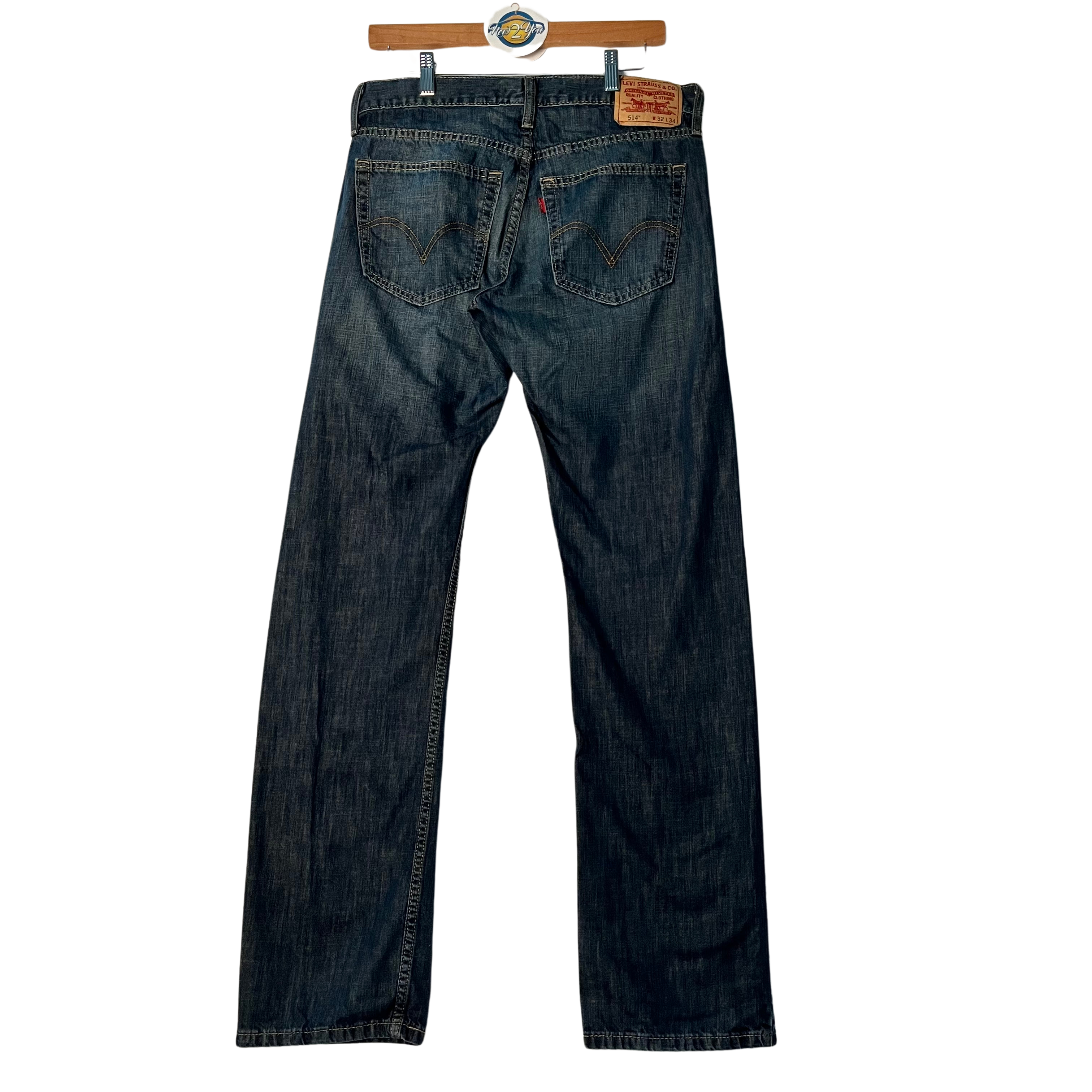 Men's 514 Dark Blue W/Yellow Stitch (Levi's)