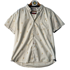 White Pineapple Print Button Up (MBX)