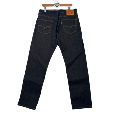 Levis 505 Mens Regular Straight Fit Jeans Dark Wash
