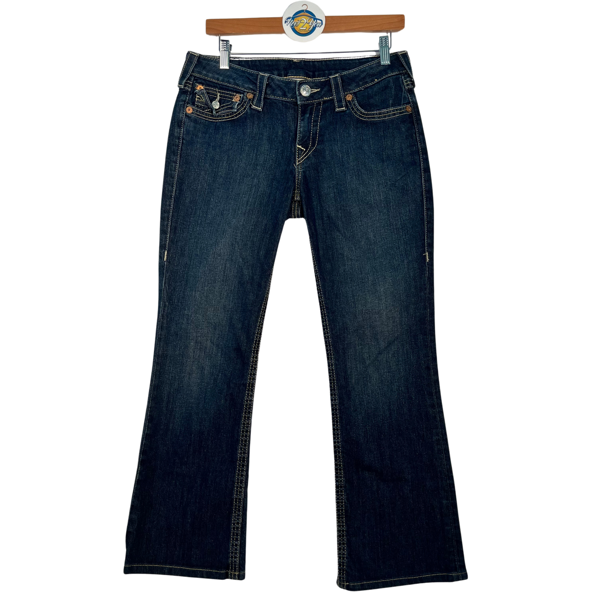 Low-Rise Bootcut Dark Wash Jeans (True Religion)
