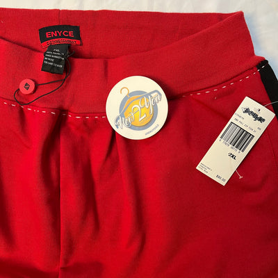 Enyce Red Full Zip Tick Stitch Sweatpants