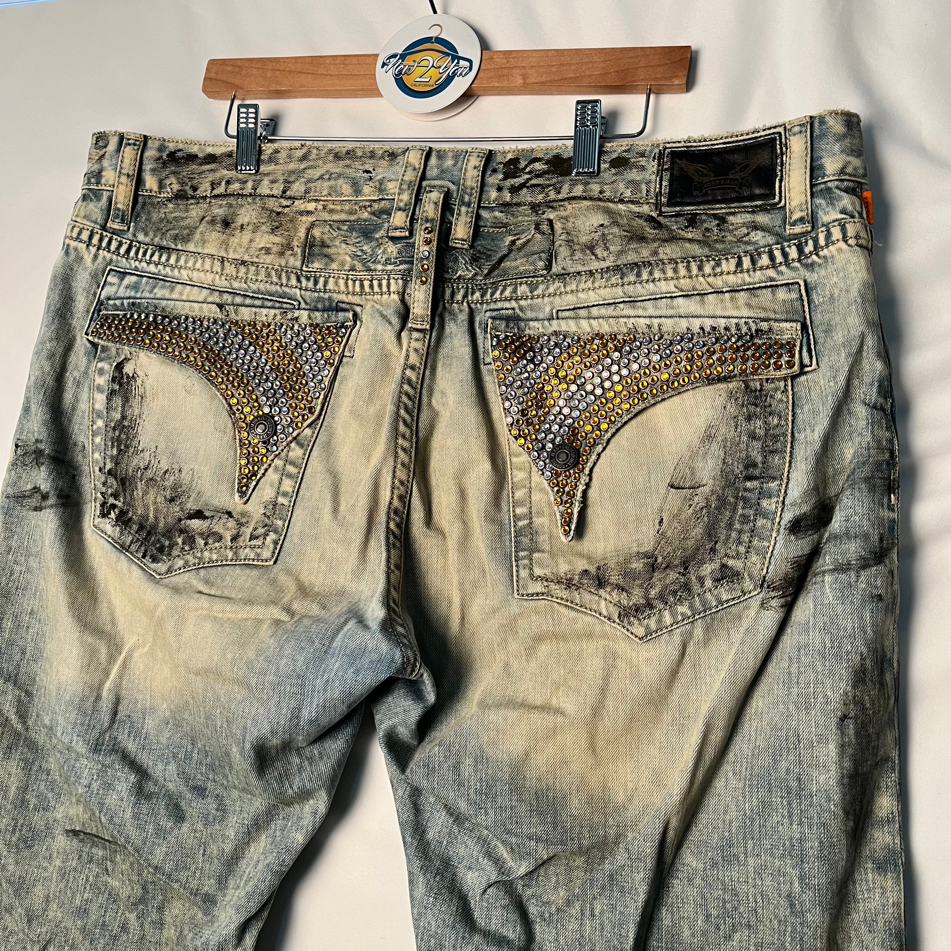 Robin's Jeans Long Flap Dirty Wash Jeans – New2You LX Robin's Jeans Long Flap Dirty Wash Jeans – New2You LX