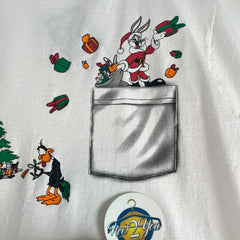 Vintage 1996 Single Stitch Looney Tunes Christmas Tee