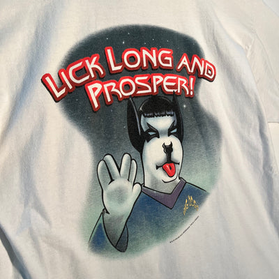 Vintage '98 Big Dogs x Star Trek 'Lick Long & Prosper' Graphic Tee - White