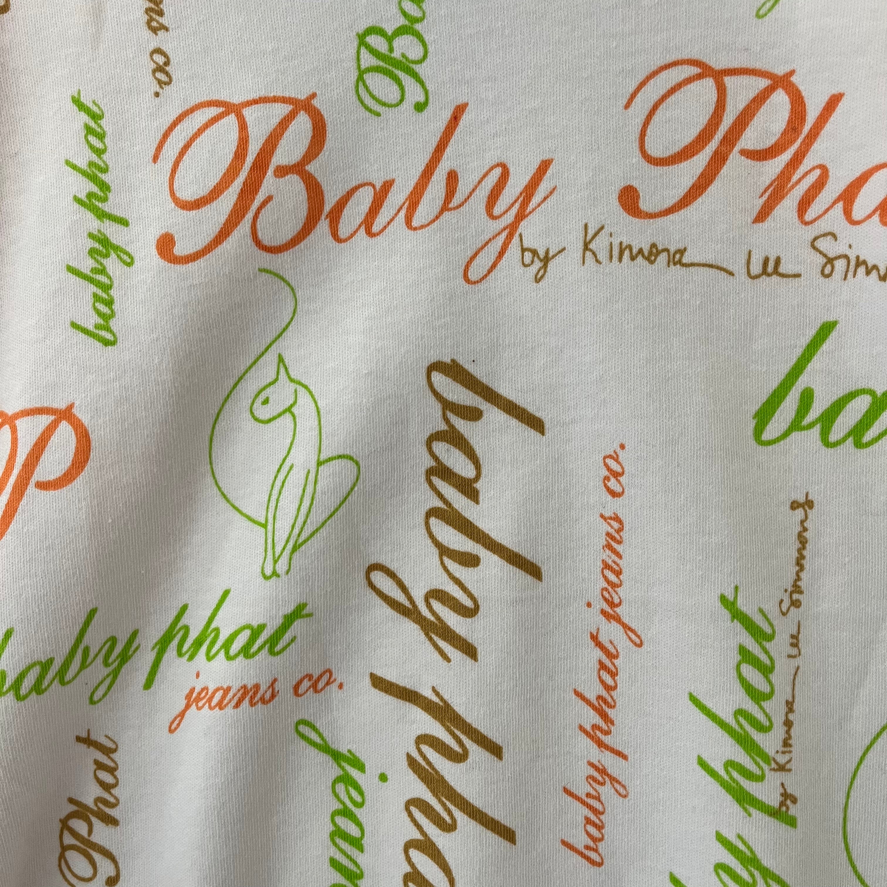 Baby Phat Y2K Long Sleeve All Over Print Logo Tee - Deadstock