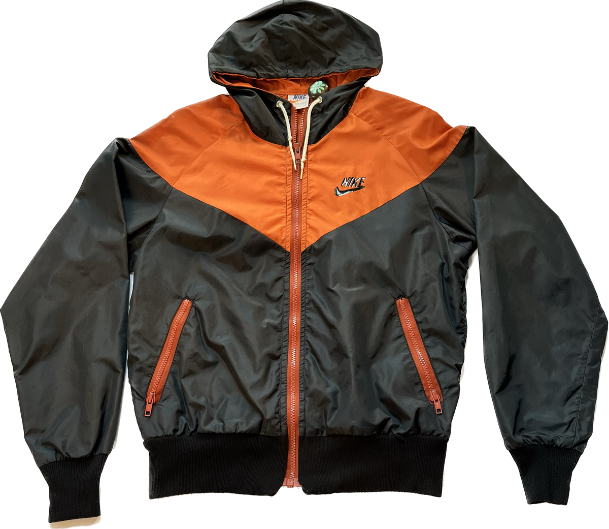 Vintage 80's Orange and Black Nike Windbreaker