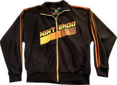 Y2K Nintendo Zip Up Jacket Black/Orange