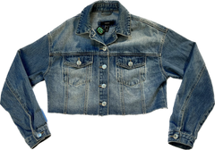 Forever 21 Cropped Blue Jean Jacket