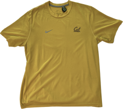 Cal Track&Field Running V-Neck Tee Yellow Dri-Fit Nike