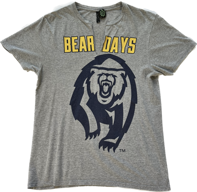 Cal 'Bear Days' V-Neck Graphic Tee - Grey