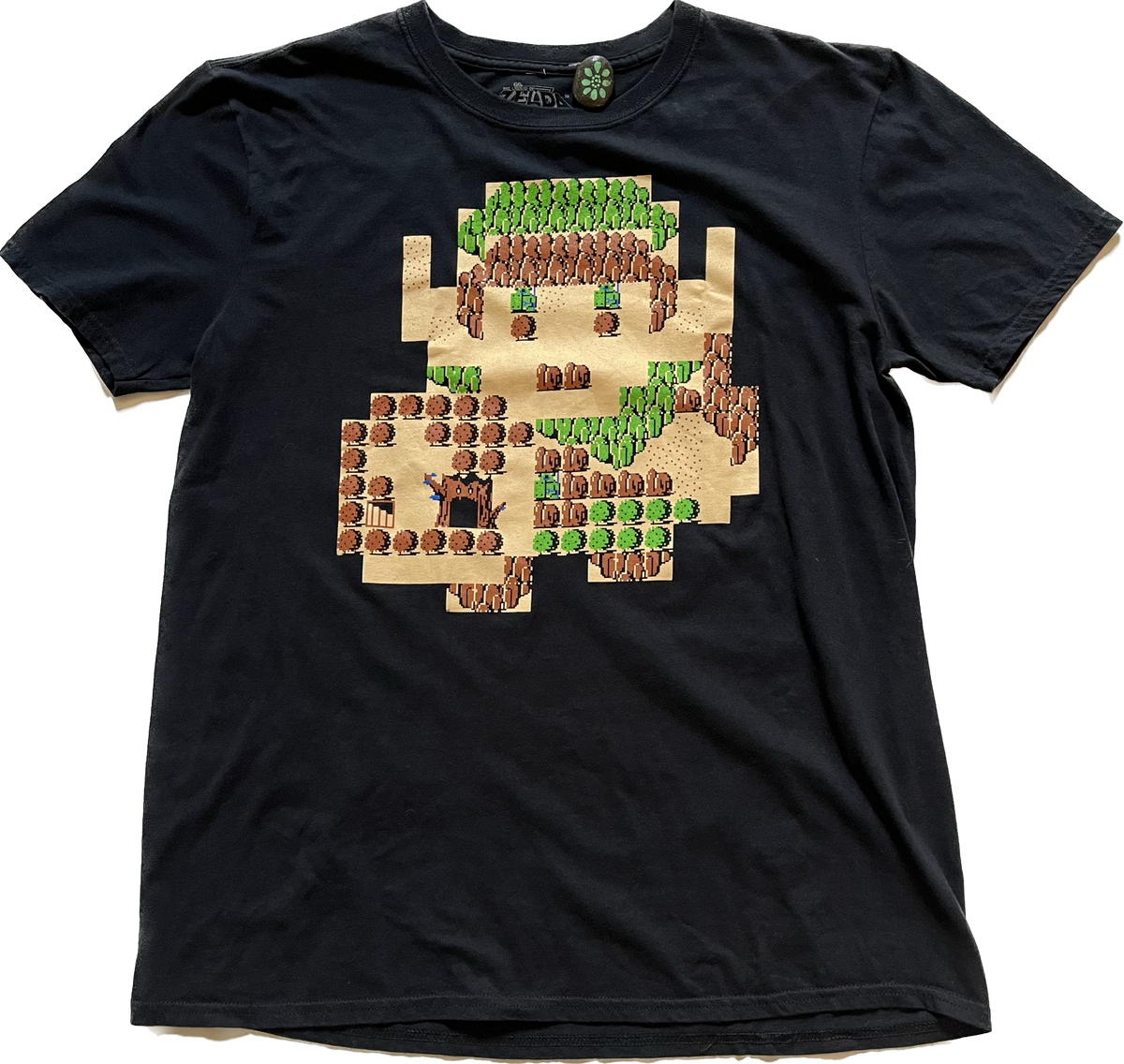 Nintendo Zelda '17 Link Pixel Graphic Tee - Black