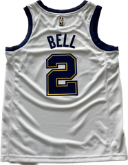 (NWT) Warriors Bell #2 White Basketball Jersey - Nike