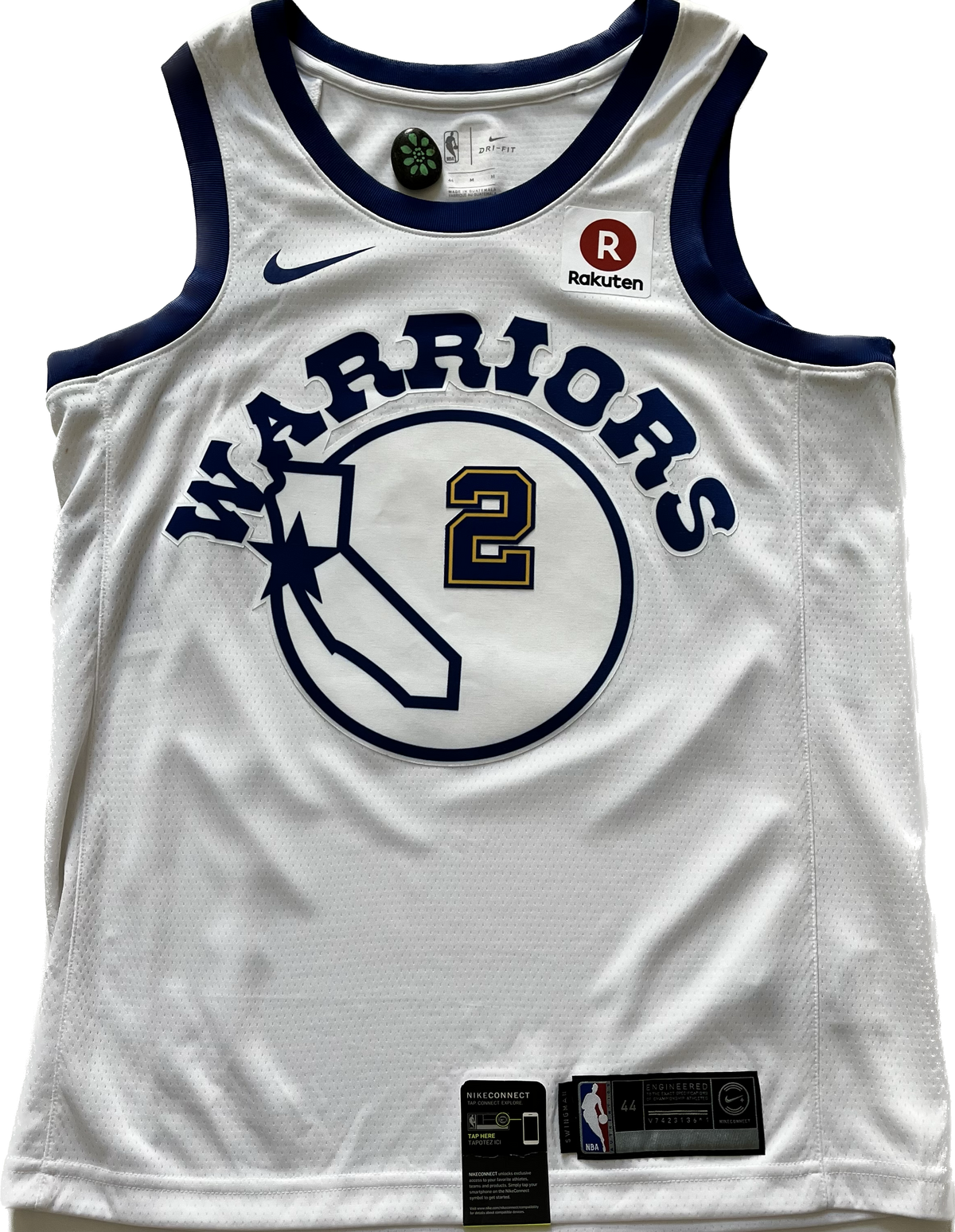 (NWT) Warriors Bell #2 White Basketball Jersey - Nike