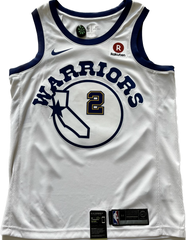 (NWT) Warriors Bell #2 White Basketball Jersey - Nike