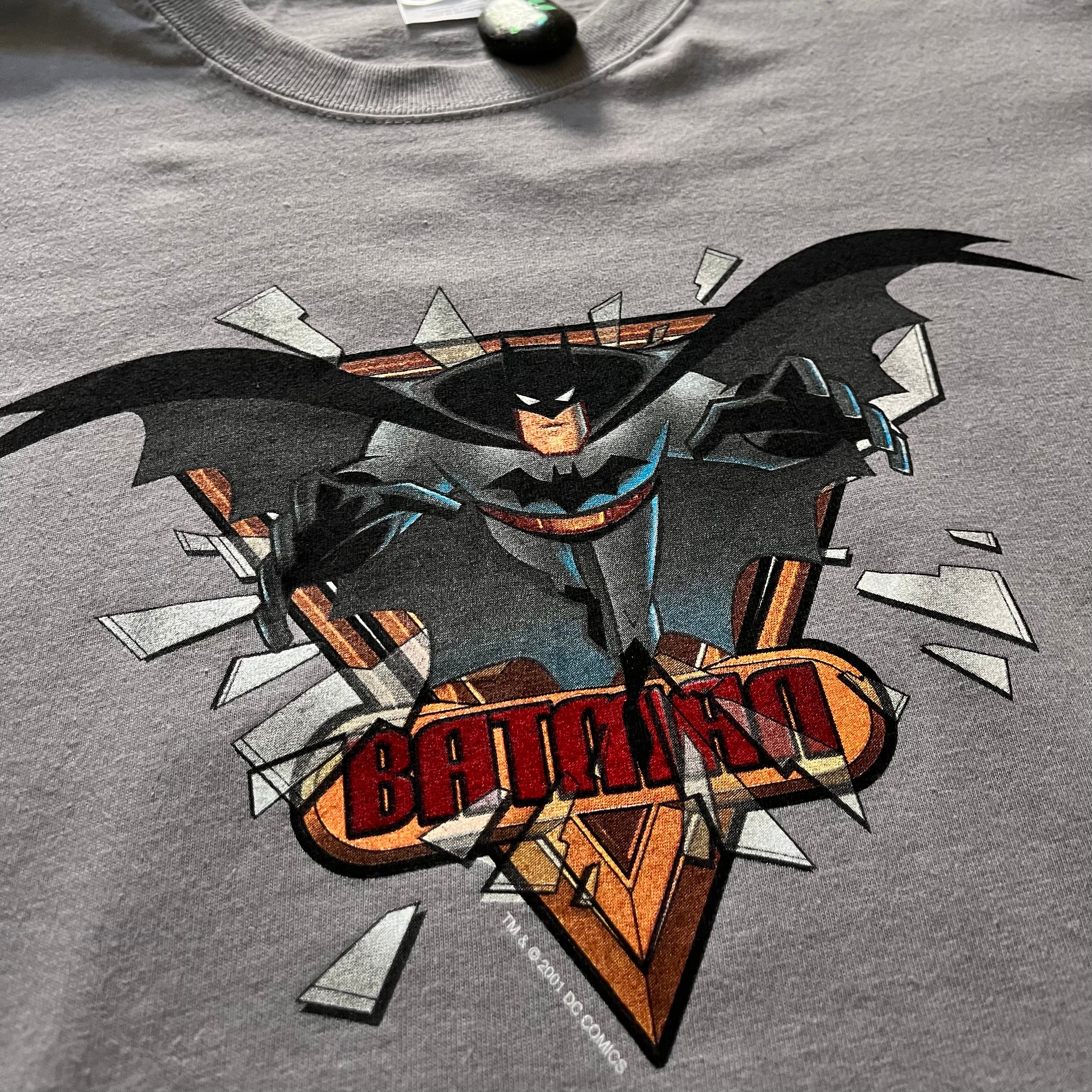 Vintage '01 Batman Hanes Tee - Grey