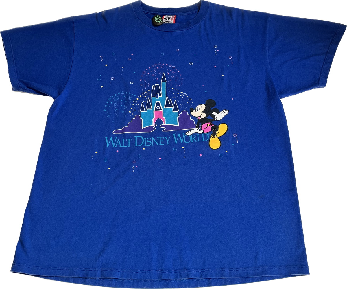 90s Walt Disney World Castle Blue Tee