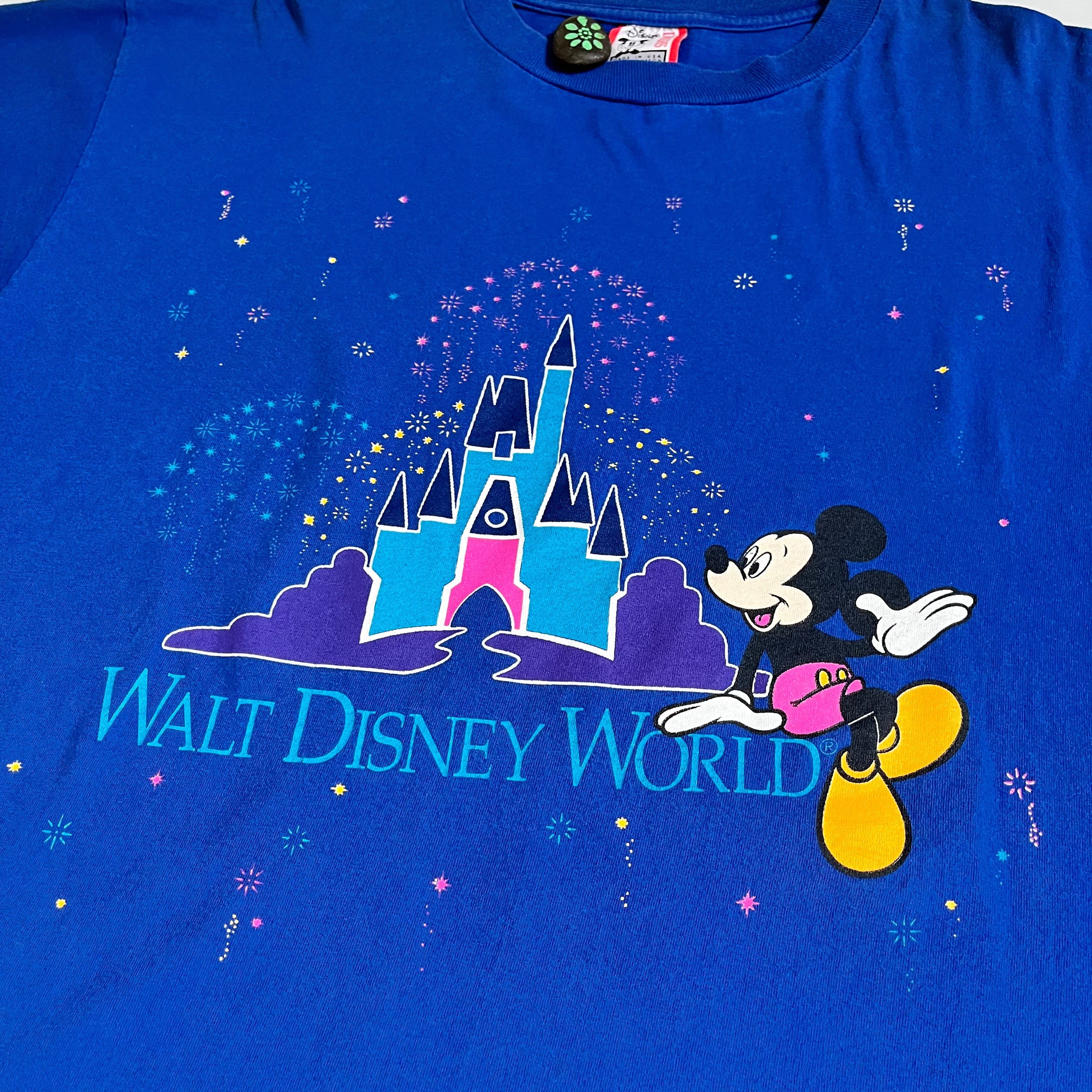 90s Walt Disney World Castle Blue Tee