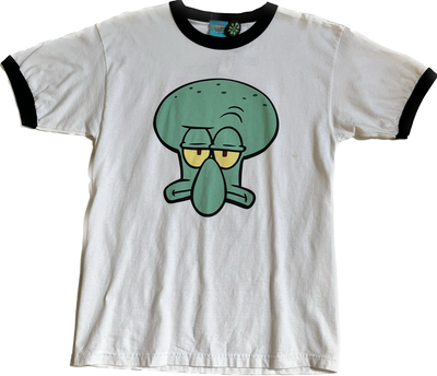 Squidward 'How Did I Get Surrounded By Such Losers' Spongebob Nickelodeon White Tee