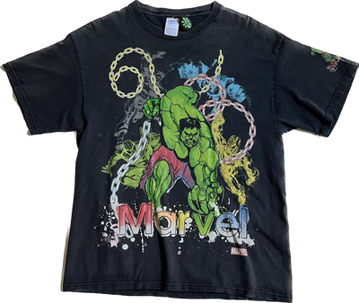 Marvel Multi-Color Graphic Hulk and Chain Tee