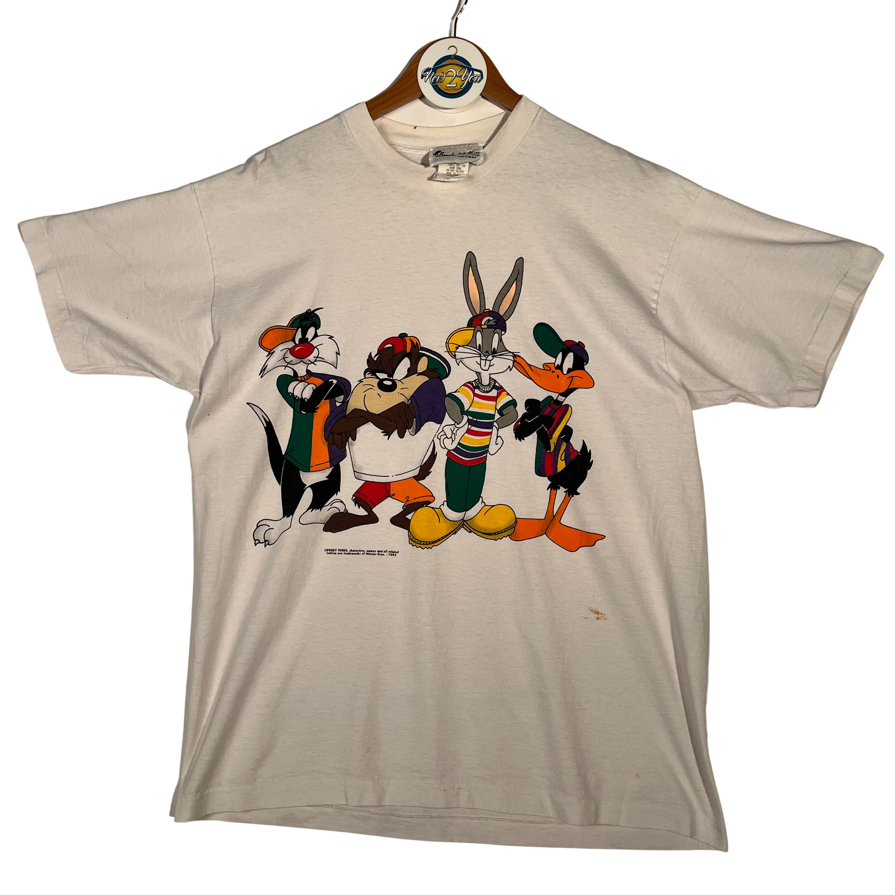 VTG '93 Looney Tunes Graphic Tee By Jerry Leigh - White – New2You LX