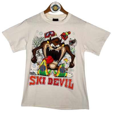 VTG '88 Taz 'Ski Devil' Changes Graphic Tee - White