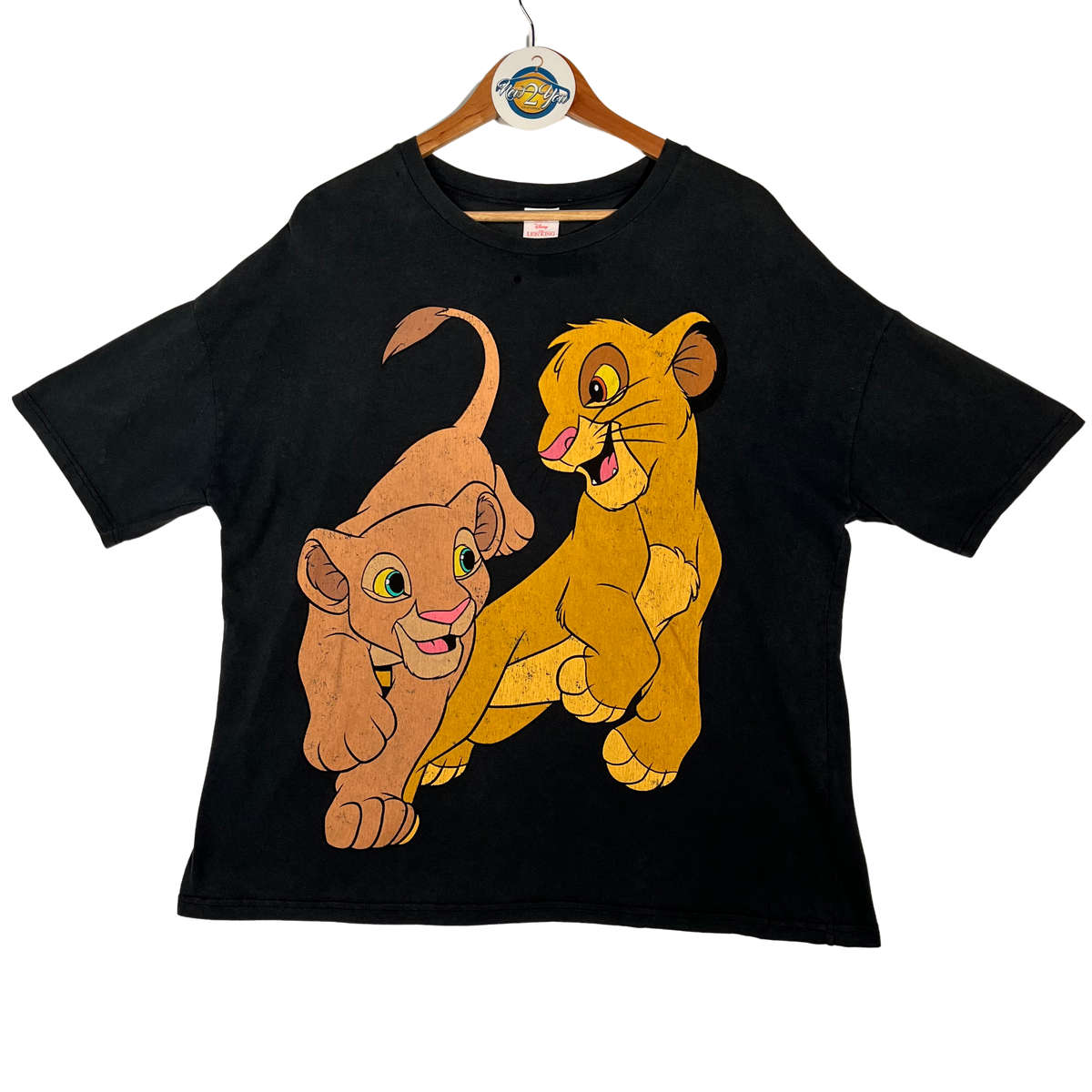 Disney The Lion King Simba & Nala Graphic Tee - Black