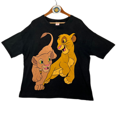 Disney The Lion King Simba & Nala Graphic Tee - Black
